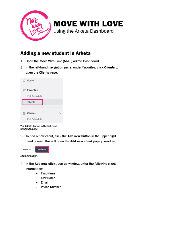 Yoga Studio Software Manual